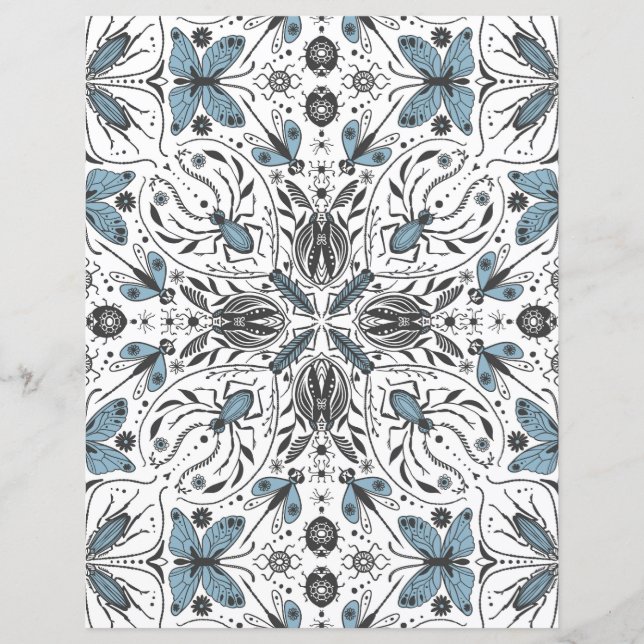 Lámina Bugs, negro y azul (Anverso)