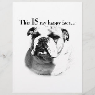 Lámina Bulldog Feliz Cara