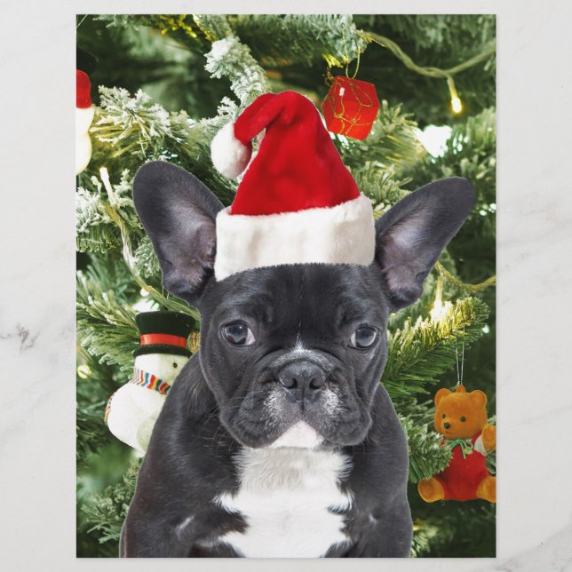 Lámina Bulldog francés Ornamenta árbol de Navidad Snowman (Anverso)