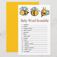 Bumble Bee juego de peleas de palabras de bebé