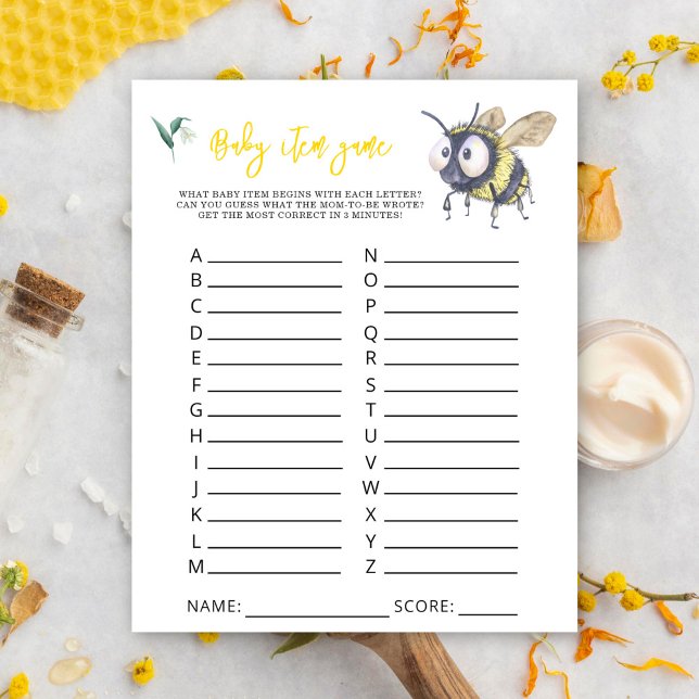 Lámina Bumblebee - juego de artículos para bebés. Juego B (Subido por el creador)