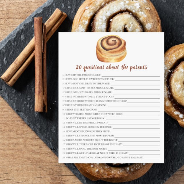 Lámina Bun baby ducha - 20 preguntas sobre padre (Subido por el creador)