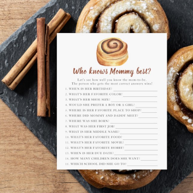 Lámina Bun baby ducha - Quién conoce mejor a mamá (Subido por el creador)