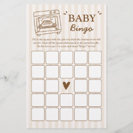 Lámina Bun in the Oven Baby Bingo Game