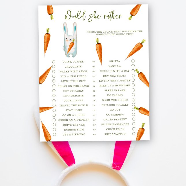 Lámina Bunny & Carrot - ¿Le gustaría - juego de bebé? (Subido por el creador)