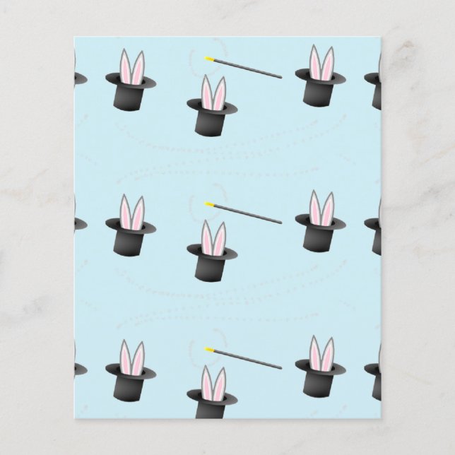 Lámina Bunny en un gorra con varita mágica azul (Anverso)