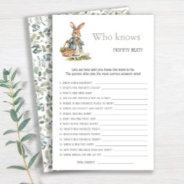 Lámina Bunny Greenery quien conoce a mi mejor Baby Shower