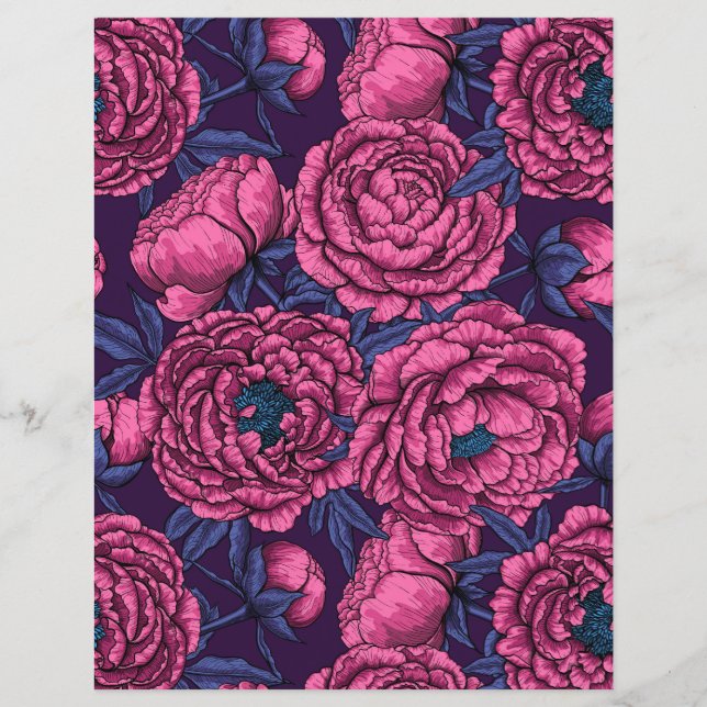 Lámina Buquet de Peony (Anverso)