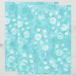 Lámina Burbujas blancas y Verde azuladas sobre la sopa de