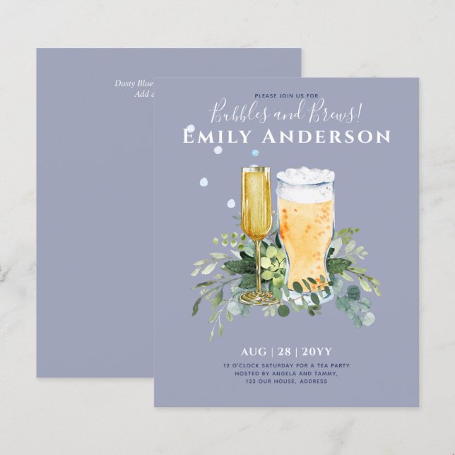 Lámina Burbujas de humor y flores de novia de los Beer Ch (Anverso / Reverso)