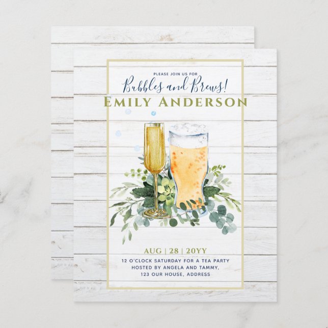 Lámina Burbujas de humor y flores de novia de los Beer Ch (Anverso / Reverso)