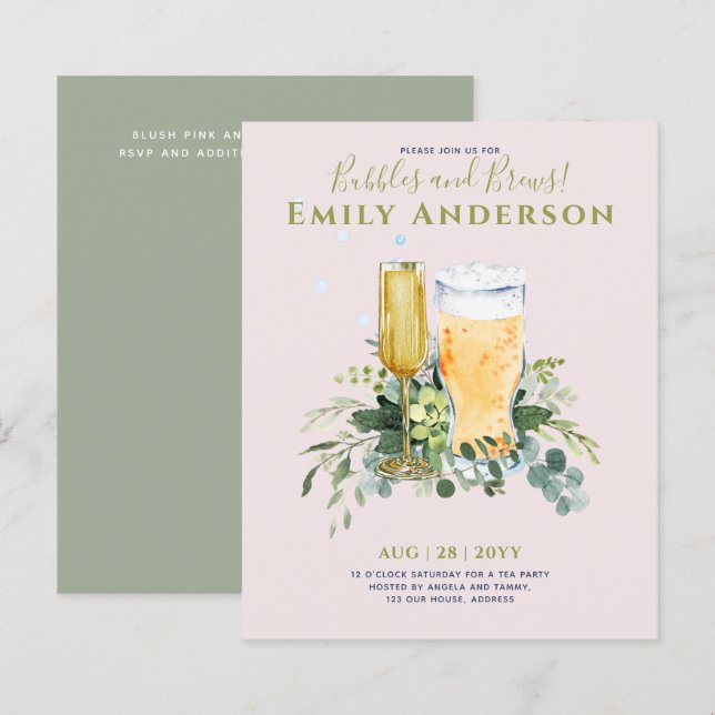 Lámina Burbujas de humor y flores de novia de los Beer Ch (Anverso / Reverso)