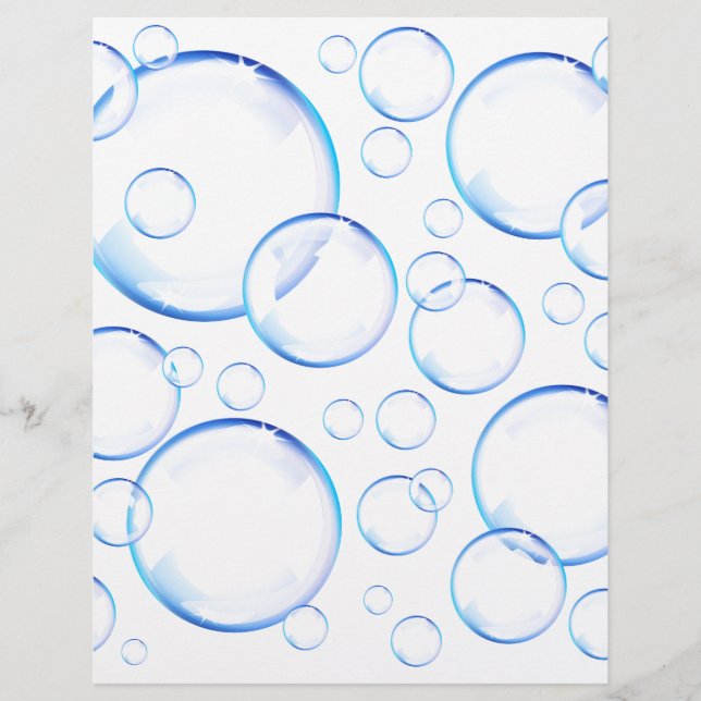 Lámina Burbujas de jabón azul transparente (Anverso)