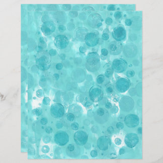 Lámina Burbujas turquesas verde azuladas en papel de cuad