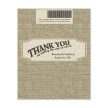 Burlap Candy Bar Wrapper Favor