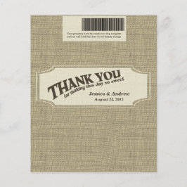 Lámina Burlap Candy Bar Wrapper Favor