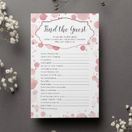 Lámina Buscar al invitado | Juego de Baby Shower Glam Pol