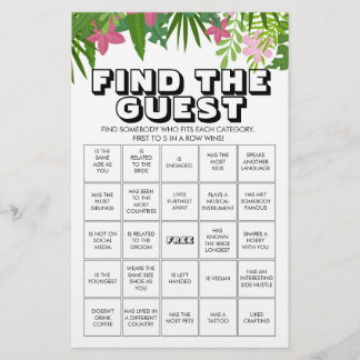 Lámina Buscar juego de bingo invitado