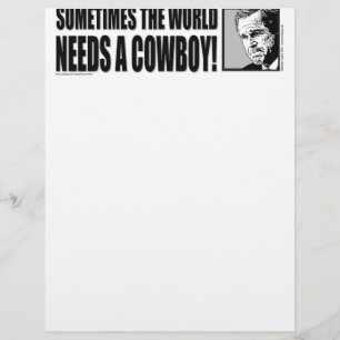 Lámina BUSH--COWBOY-Blanco