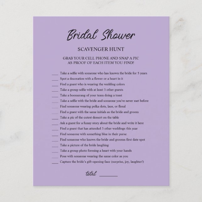 Lámina Búsqueda del Tesoro Púrpura para la Fiesta de Desp (Anverso)