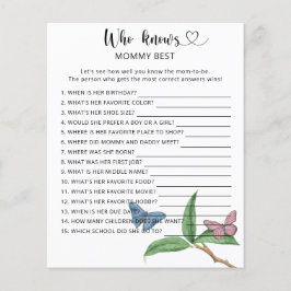 Lámina Butterflies ducha de bebé, quién conoce mejor a ma