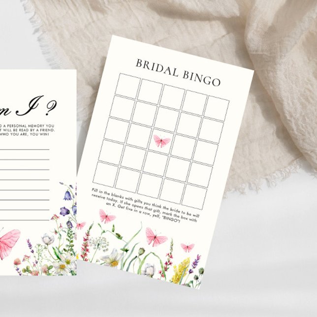 Lámina Butterflies Flores Bridal Shower Bridal Bingo (Subido por el creador)