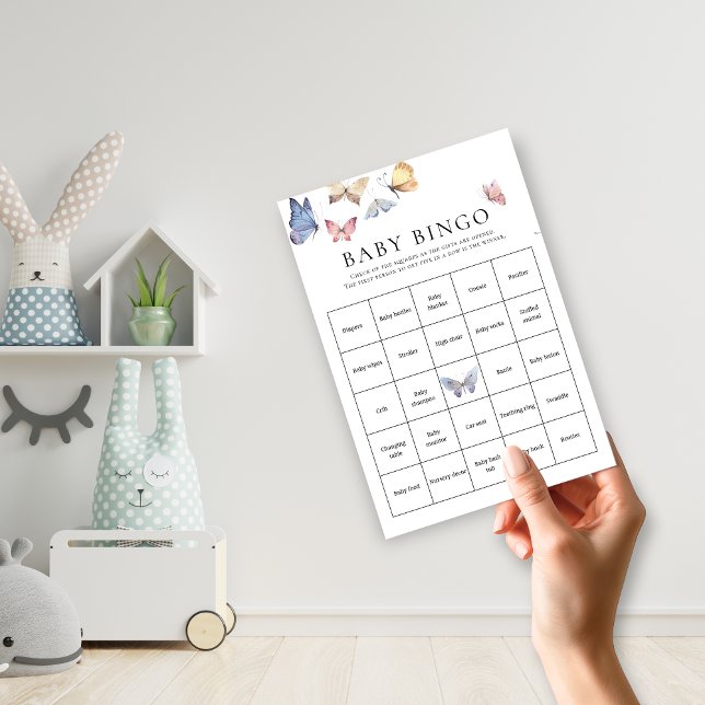 Lámina Butterfly Girl Baby Shower Bingo Game  (Butterfly Girl Baby Shower Bingo Game)
