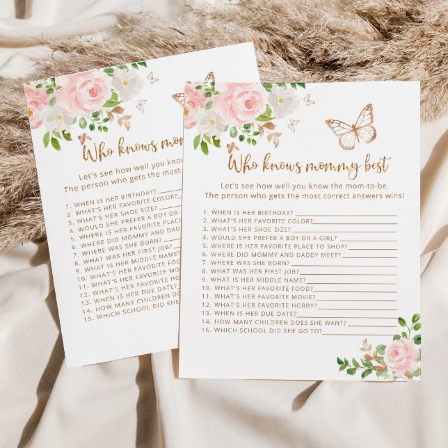 Lámina Butterly Quién conoce a mamá mejor juego de ducha  (Subido por el creador)