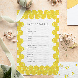 Lámina Buzzing Bees Baby ABC en Baby Shower Game
