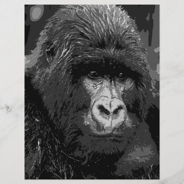 Lámina BW Gorila Face (Anverso)