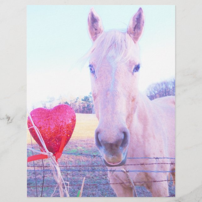 Lámina Caballo Amarillo y Corazón Rojo (Anverso)
