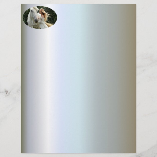 Lámina Caballo blanco y Chica (Anverso)