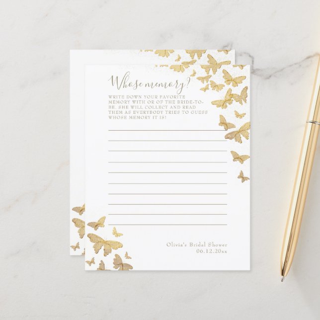 Lámina Caballo de mariposa dorada ducha de novia cuyo jue (Anverso/Reverso In Situ)