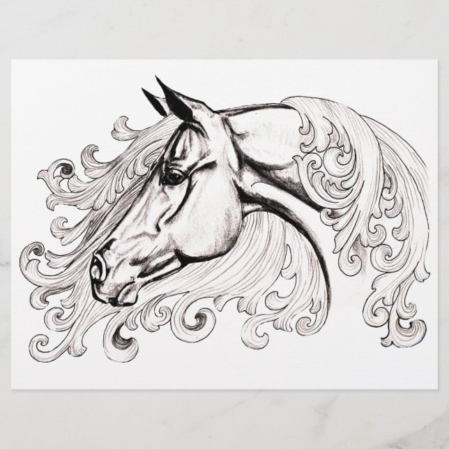 Lámina caballo hermoso (Anverso)