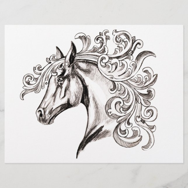 Lámina caballo hermoso (Anverso)