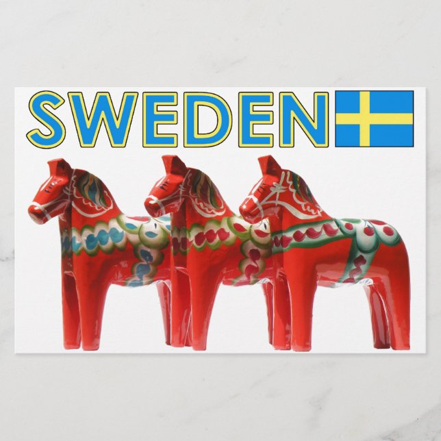 Lámina Caballos Dala de Suecia (Anverso)