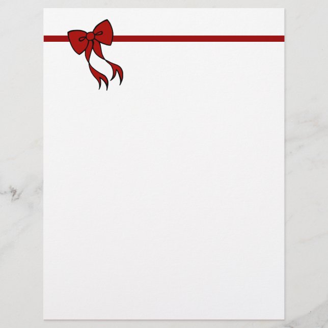 Lámina Cabecera de carta con lazo de Navidad (Anverso)