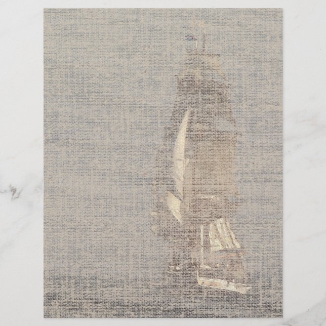 Lámina Cabecera de correo del barco velero Clipper (Anverso)