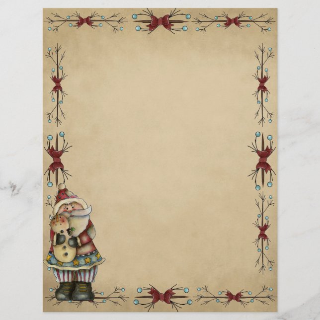 Lámina Cabecera de letra de Santa Navidades de país (Anverso)