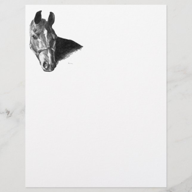 Lámina Cabeza de caballo gráfica (Anverso)