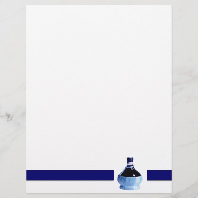 Lámina Cabeza de la botella de vino azul (Anverso)