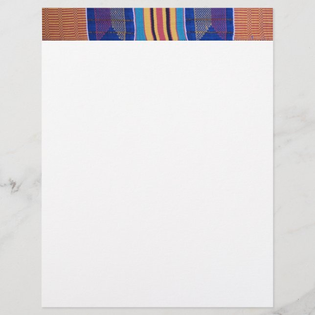 Lámina Cabeza de letra, textil africano # 2 (Anverso)
