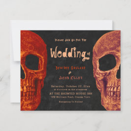 Lámina Cabeza gótica de cráneo Naranja de Halloween negro