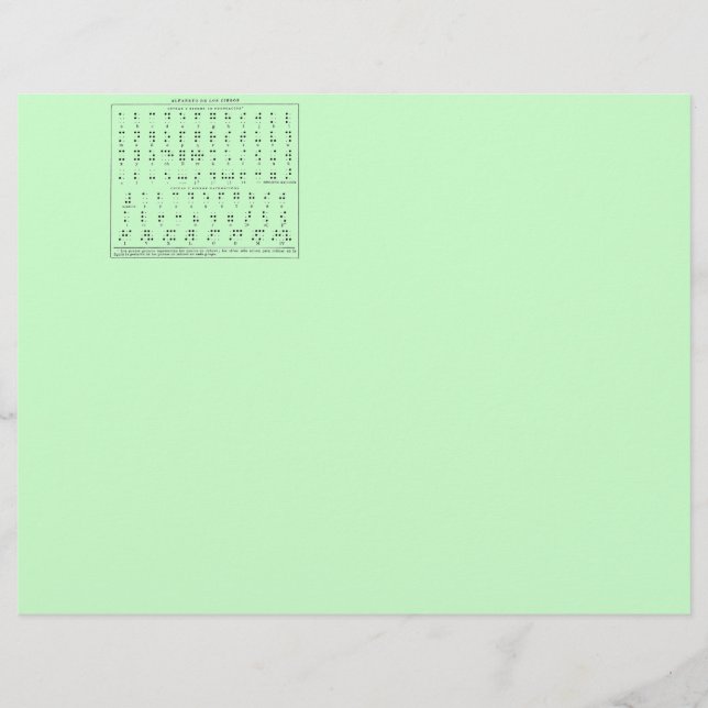 Lámina Cabezal alfabeta braille (Anverso)