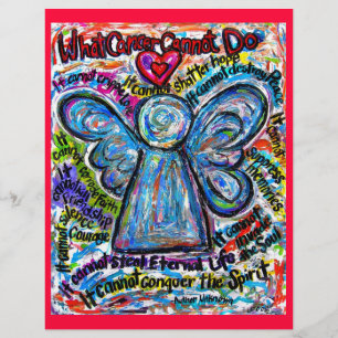Lámina Cabezal colorida de ángel de cáncer