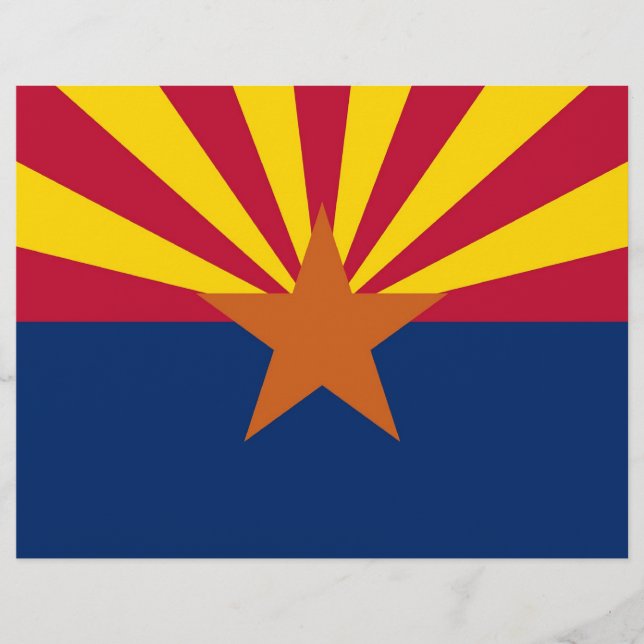Lámina Cabezal con bandera de Arizona (Anverso)
