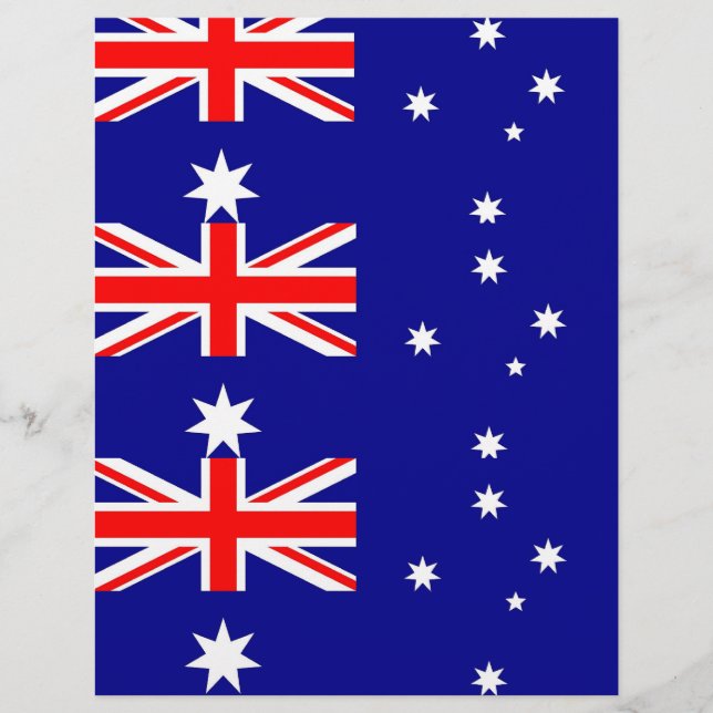 Lámina Cabezal con bandera de Australia (Anverso)