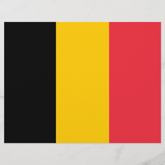 Lámina Cabezal con bandera de Bélgica (Anverso)