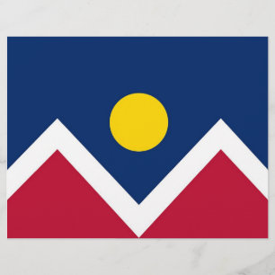 Lámina Cabezal con bandera de Denver, Colorado