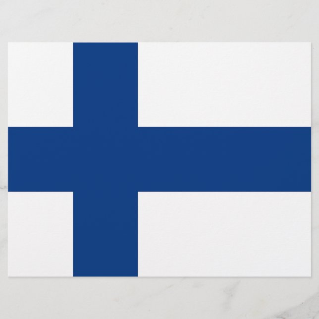 Lámina Cabezal con bandera de Finlandia (Anverso)